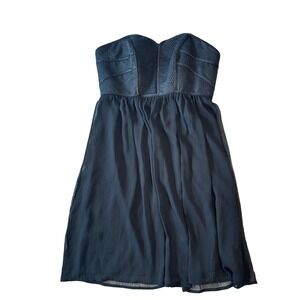 MaxandCleo Black Strapless Homecoming Prom Formal Mina Dress Size 12 NWT